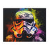 Vibrant Neon Storm Trooper Watercolor Puzzle for Star Wars fans.
