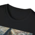 Charcoal cotton T-shirt featuring a vibrant Megalodon painting for summer style