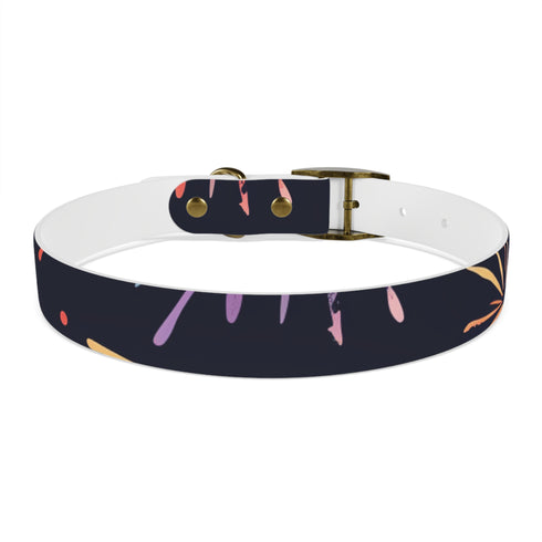 Festive Fireworks Dog Collar in Black Onyx for Medium Dogs