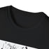 Charcoal cotton t-shirt with silhouette dance and musical notes graphic