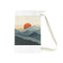 Sunrise Mountain Laundry Bag - Minimalist mountain range design with rising sun, stylish and organized laundry storage