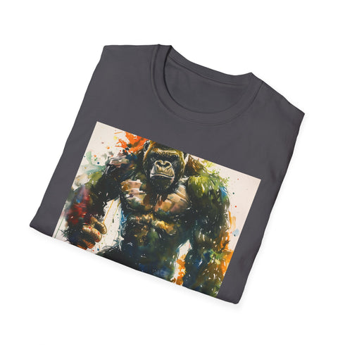 Charcoal cotton crew neck tee displaying powerful Kong graphic
