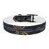 Stylish black onyx Artisan Tiles dog collar for medium-sized dogs.