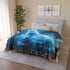 City Skyline Shaped Like Animal Spirits Plush Fleece Throw Blanket
