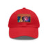 Neon watercolor cap inspired by Tom Holland, white/light brown patch.