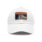 White rooster cap with light brown patch, rectangle shape.