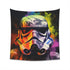 Stormtrooper Symphony Watercolor Neon Tapestry - Galactic Hues Artwork, High-Quality Material - 34 x 40 or 57 x 57 Sizes, Perfect Gift