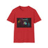 Charcoal crew neck t-shirt with vibrant gorilla watercolor print regular fit