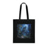 Mystical Moonlight Castle Black Cotton Tote Bag for Accessories Lovers
