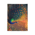 Ghost Peacock in Pixel Forest — Plush Fleece Throw Blanket — Product Detail View 10