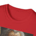 Charcoal cotton crew neck T-shirt with vibrant Gandalf portrait inspiring wisdom