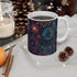 Sparkling sky ceramic coffee mug with vibrant seamless pattern.