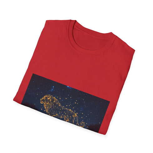 Firefly Constellation Celestial Lion Graphic Unisex Softstyle T-Shirt - View 8 | Prints With Passion