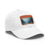White Baseball Cap with Mystic Horizons Fantasy Landscape Design