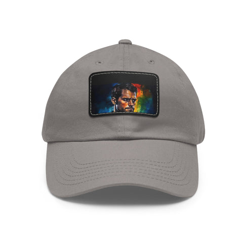 Neon watercolor snapback cap with Henry Cavill-inspired design.
