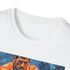 Charcoal crew neck T-shirt featuring a vibrant Djokovic portrait in cotton fabric
