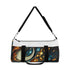 Fractal pattern small duffel bag, USA assembled, all over print.