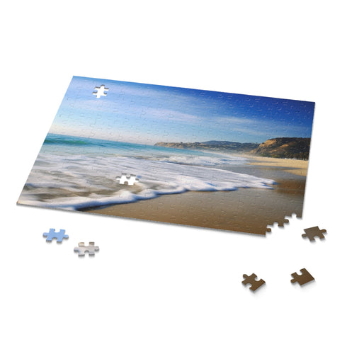 Sunny Malibu Beach jigsaw puzzle with iconic coastline image.