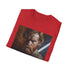 Charcoal cotton t-shirt with vibrant Obi-Wan Kenobi painting and crew neck