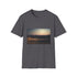 Charcoal cotton T-shirt with full moon desert graphic crew neck regular fit