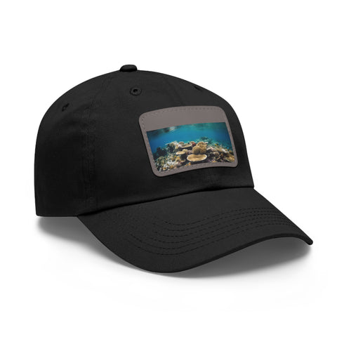 Great Barrier Reef baseball cap with coral reef design in white.