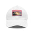 Hawaiian Sunset Paradise Cap in White with Light Brown Patch