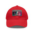 Neon watercolor charm hat with Charlize Theron design on white patch