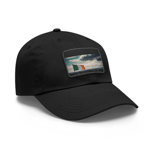 Emerald Isle Pride Baseball Cap in White with Light Brown patch