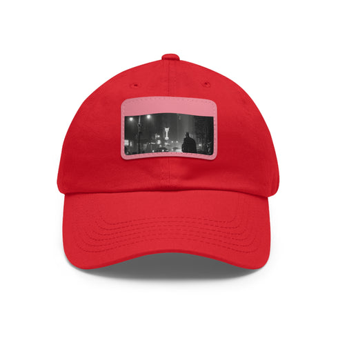 Unisex Gotham City cotton hat with white rectangle patch.