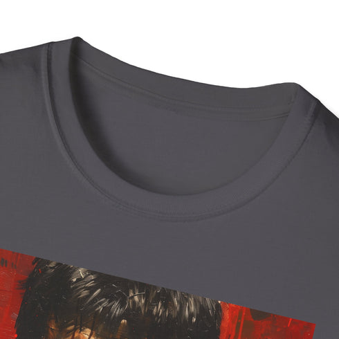 Charcoal Scarface portrait T-shirt, cotton crew neck DTG tee.