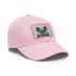 Stylish white cotton cap with cool cat design for trendsetters.