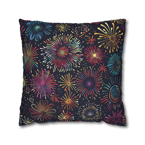 Colorful Fireworks Festive Pillow Case - Add Fun & Flair to Bedroom Decor