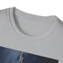 Charcoal cotton T-shirt with watercolor Dubai skyline graphic in regular fit