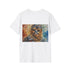 Charcoal cotton crew neck t-shirt with vibrant Chewbacca watercolor design
