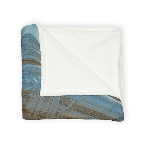 Sky Temple Rotating in Zero Gravity Plush Fleece Throw Blanket
