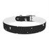 Celestial black M dog collar with twinkling star pattern for pets.