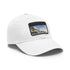 Amalfi Coast Dreams Baseball Cap in White with Light Brown Patch