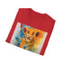 Charcoal crew neck T-shirt with Young Simba playful design regular fit