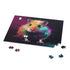 Vibrant neon hamster watercolor puzzle for all ages.