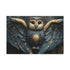 Owl with Constellation Wings Stretched Canvas Wall Art