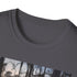 Charcoal cotton T-shirt featuring mystical Southern swamp twilight design