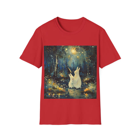 Whimsical Moomin Love Cotton T-Shirt in Charcoal, Size S