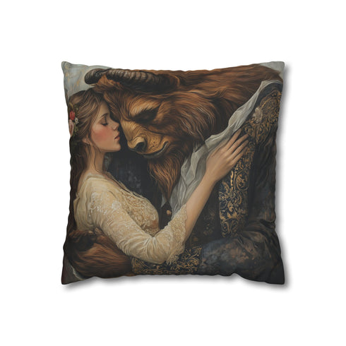 Beauty and the Beast — 40×40 Cushion Cover — Front 40×40 cm Square Cushion View