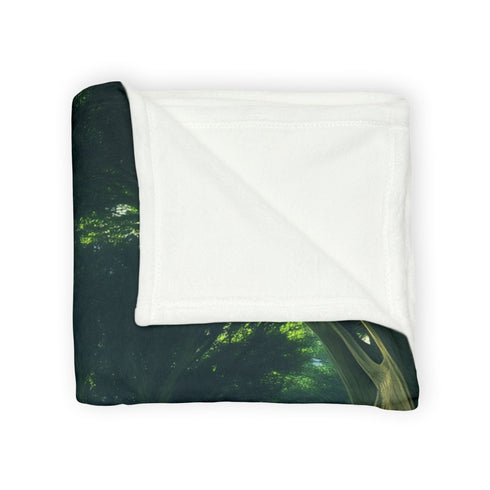 Sky Garden with Fractal Trees Plush Fleece Throw Blanket