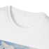 Charcoal cotton crew neck T-shirt with Swiss Alps watercolor design