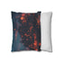 Cyber Village above Clouds of Flame Double-Sided Square Cushion Cover
