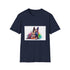 German Shepherd watercolor tee in Charcoal, size S, regular fit.