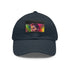Neon Prism Chris Pratt Hat with Light Brown Rectangle Patch.