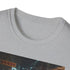 Charcoal cotton T-shirt with vibrant Asian night market lantern design
