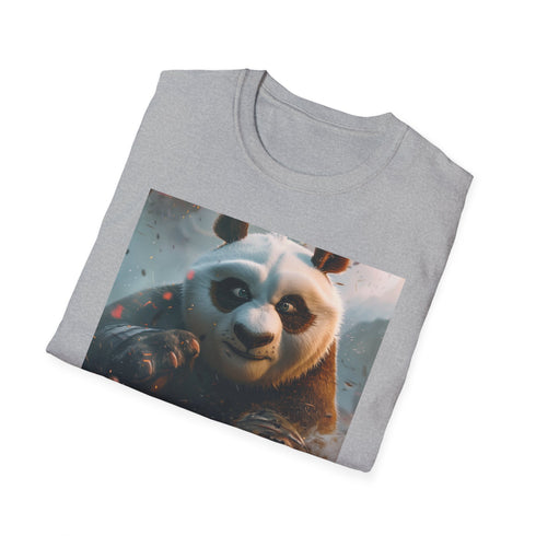 Charcoal cotton crew neck Dragon Warrior tee for summer vibes.